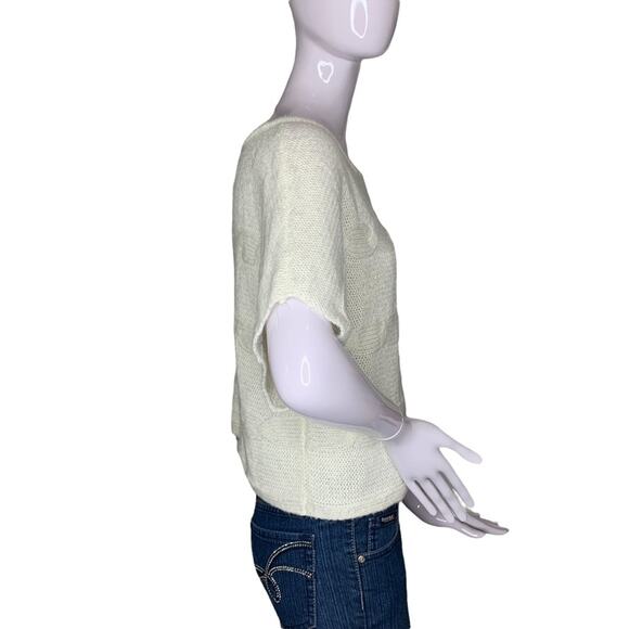 JLO Jennifer Lopez Top Short Sleeve Size S White - Picture 6 of 7